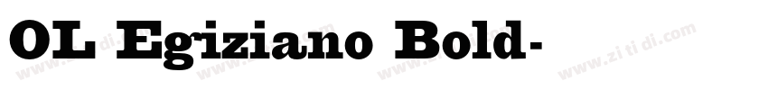 OL Egiziano Bold字体转换